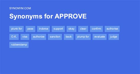 Approve Synonyms and Antonyms .